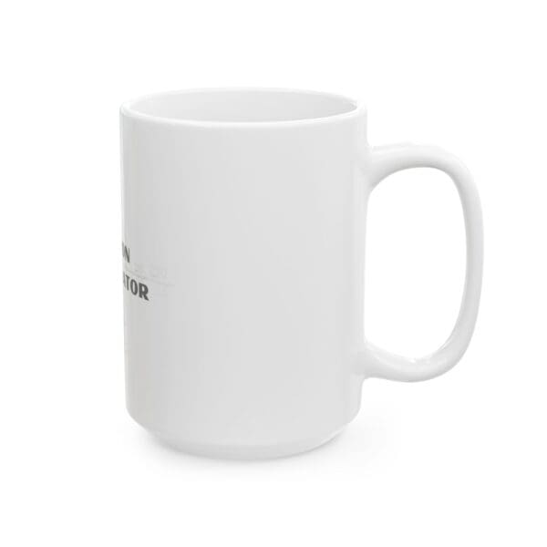 A white coffee mug with the word " love " written on it.